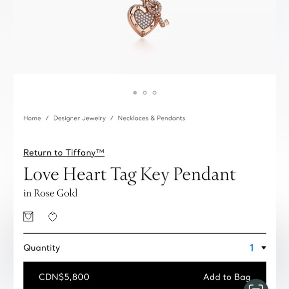 Tiffany & Co Return to Tiffany Love Heart Tag Key Pendant 🩵 - Picture 10 of 12